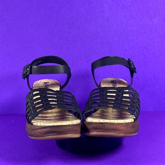 KORKS Women's Black Marley Wedge Sandals Shoe Size 11-NEW - Picture 2 of 10
